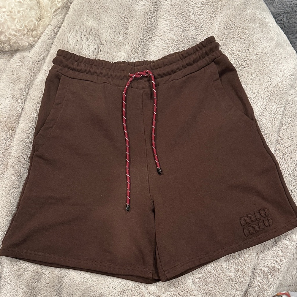 Miu Miu Cotton Fleece Shorts